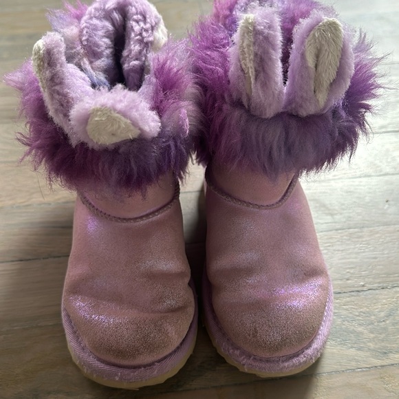 UGG Purple Bunny Ear Boots Size 12 - Picture 1 of 10